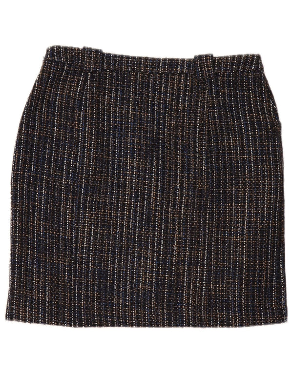 MONSOON Womens Mini Skirt UK 10 Small W30  Navy Blue Flecked Polyester