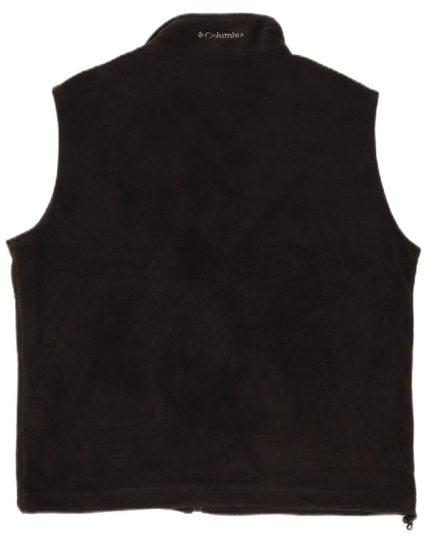 COLUMBIA Chaleco polar para mujer UK 46 Grande Poliéster negro
