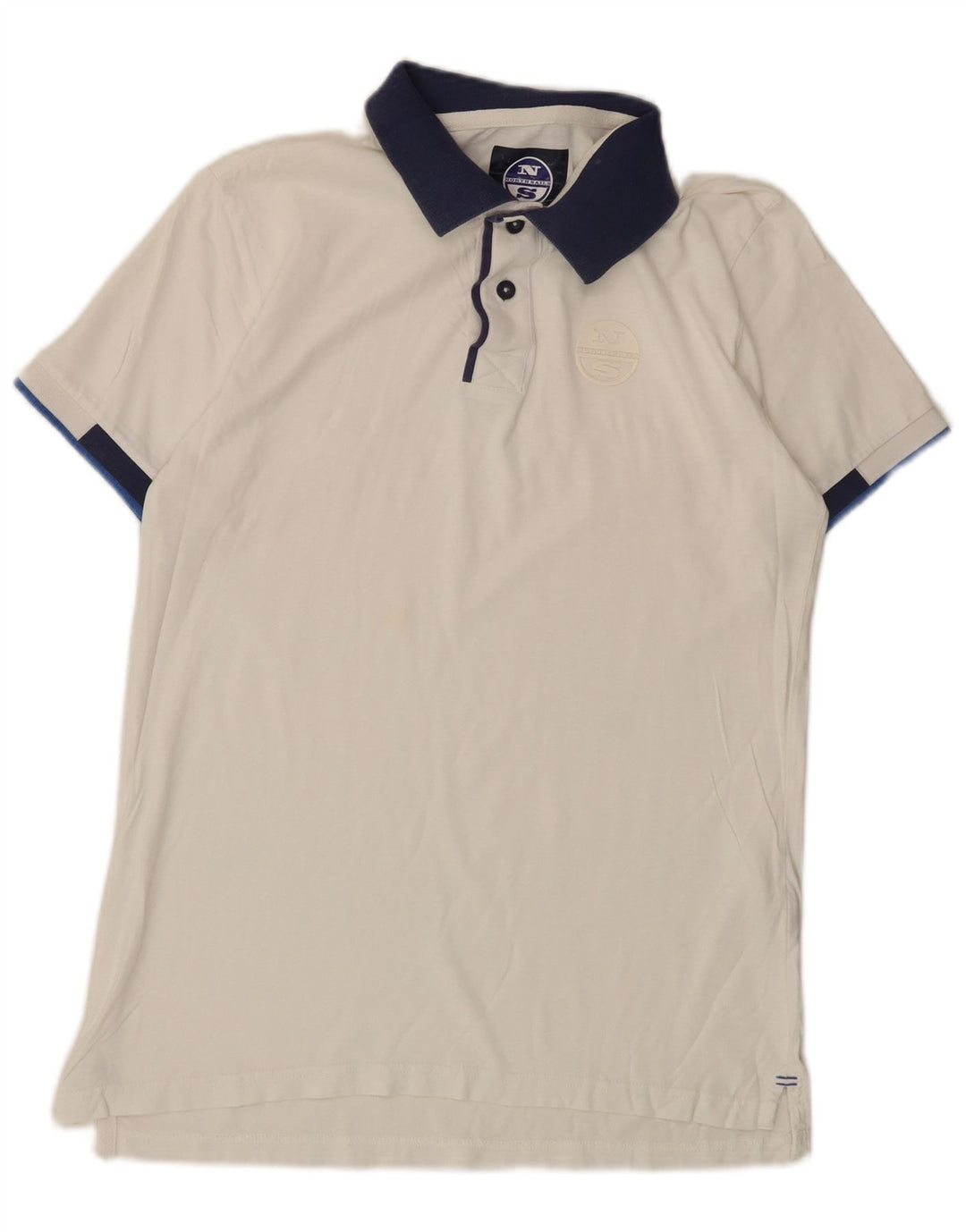North Sails Polo Gráfico Para Hombre Blanco Mediano