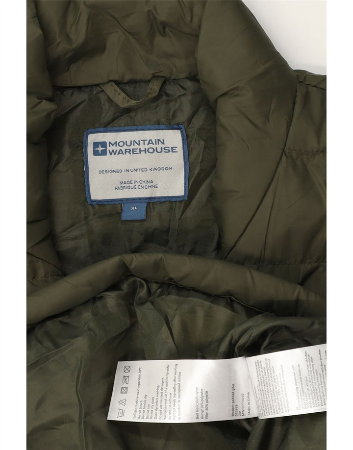 MOUNTAIN WAREHOUSE Chaleco acolchado para hombre UK 42 XL Nylon caqui