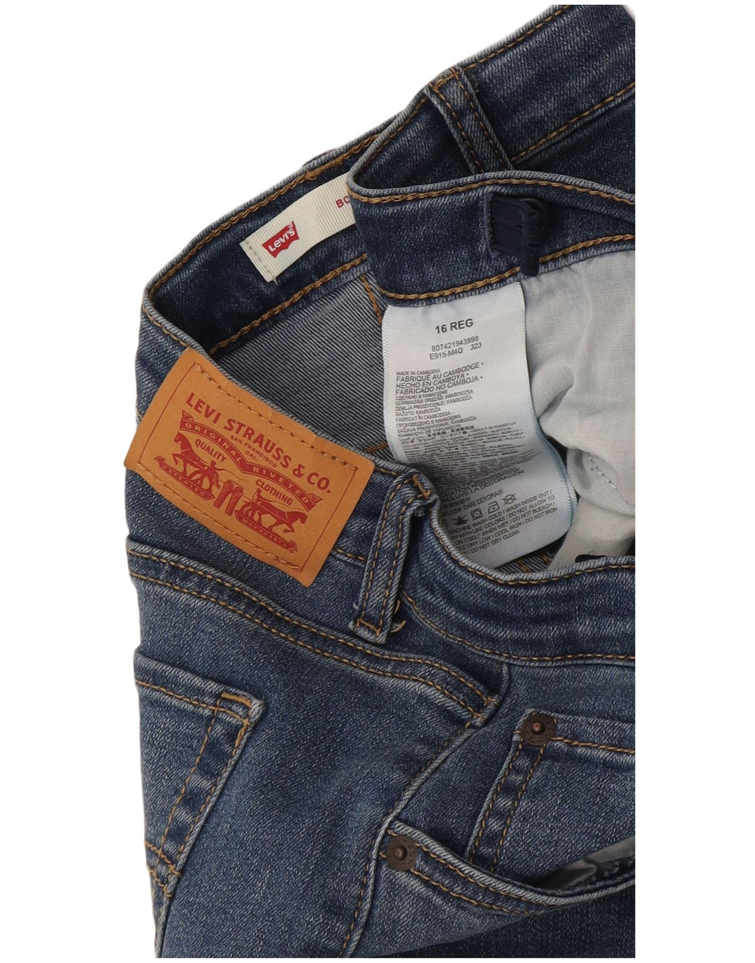 Levi's Niña 15-16 Años W32 L27 Azul Algodón
