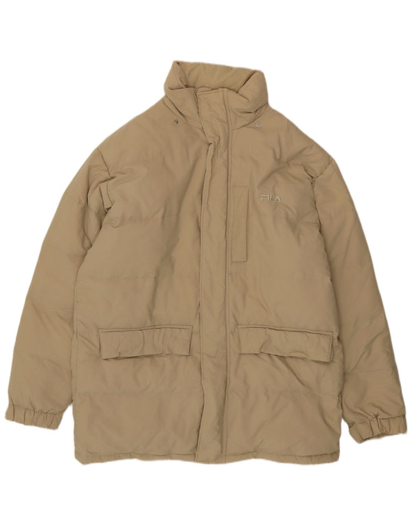 Fila Abrigo acolchado para hombre UK 40 Large Beige Nylon