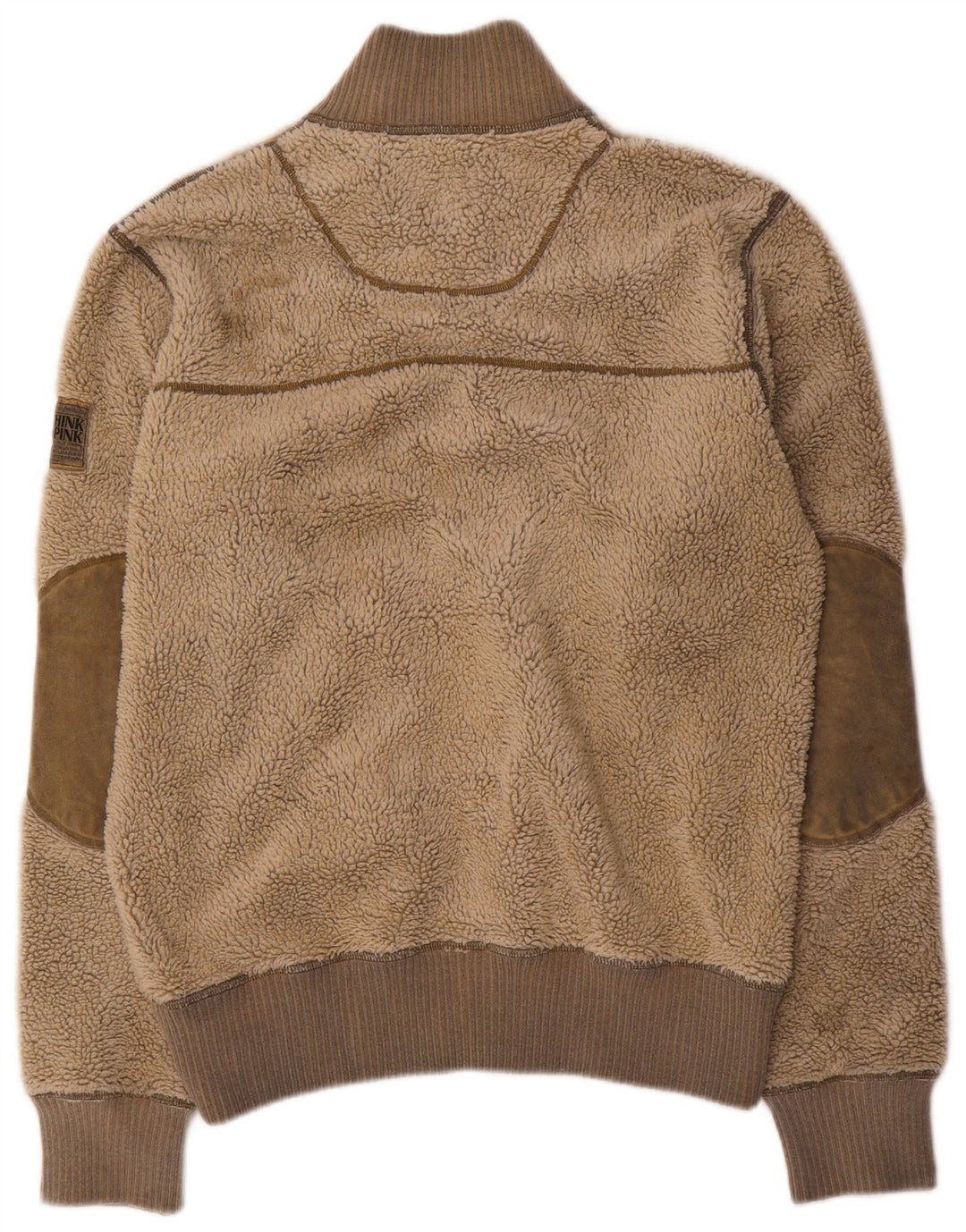 Think Pink Chaqueta polar para hombre UK 38 Acrílico beige medio