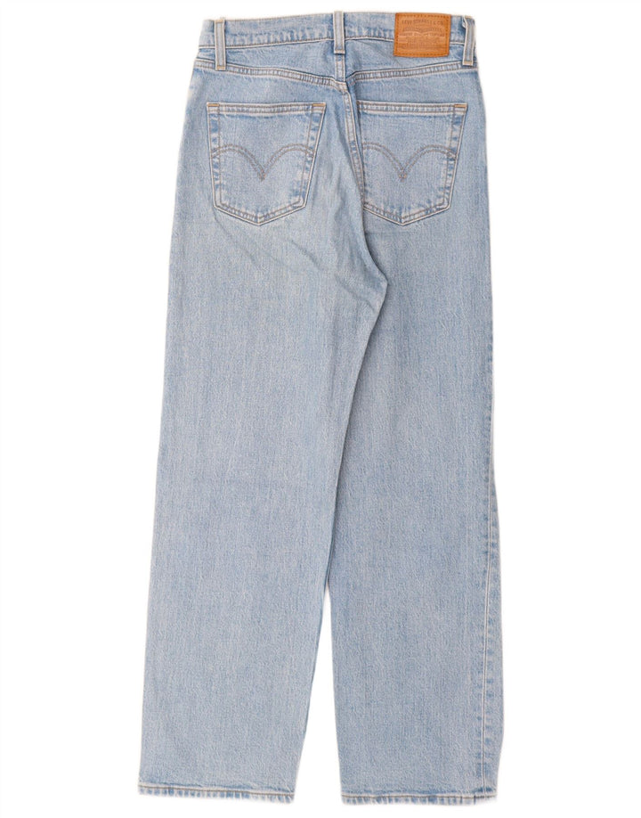 Vaqueros rectos desgastados Ribcage para mujer Levi's W26 L27 Algodón azul