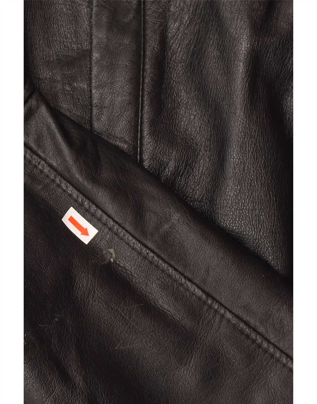 Chaqueta de cuero vintage para hombre IT 50 grande negro