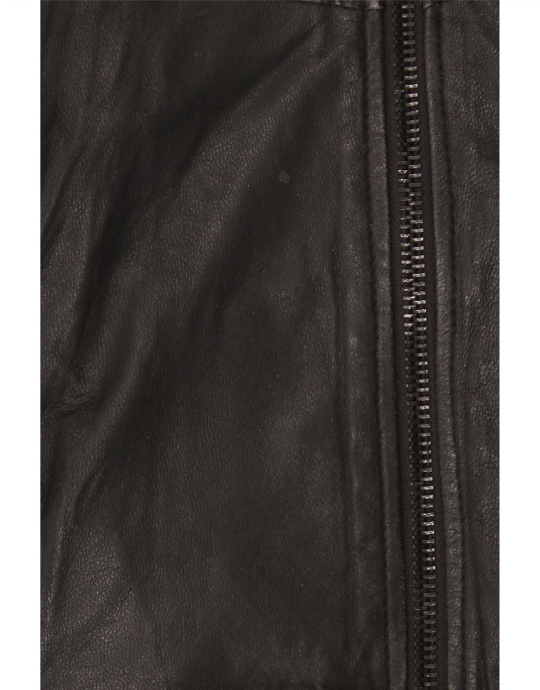 Replay Chaqueta Bomber de Cuero para Hombre UK 38 Medium Black Leather