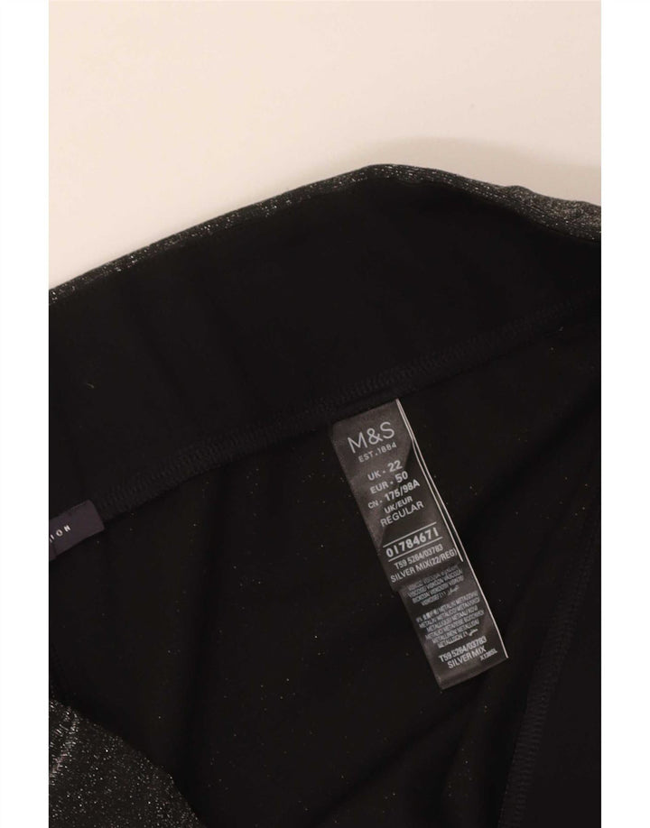 Marks & Spencer Leggings para mujer UK 22 3XL Poliéster moteado gris