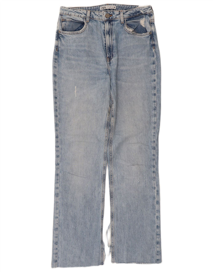 Zara Jeans Rectos Mujer EU 40 Medium W30 L28 Algodón Azul