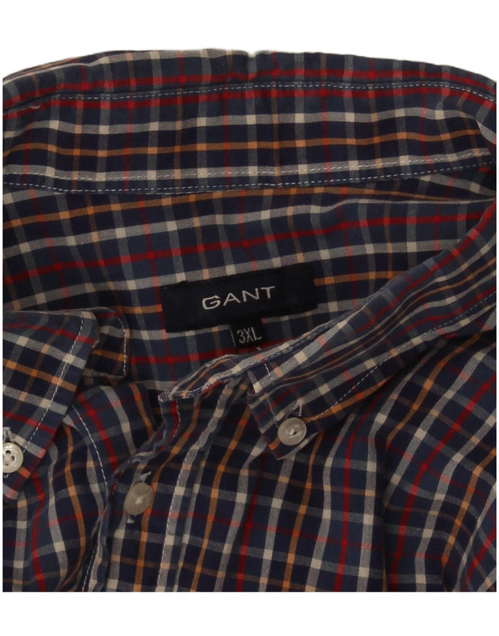 Gant Camisa Regular Fit De Manga Corta Para Hombre 3XL Blue Check