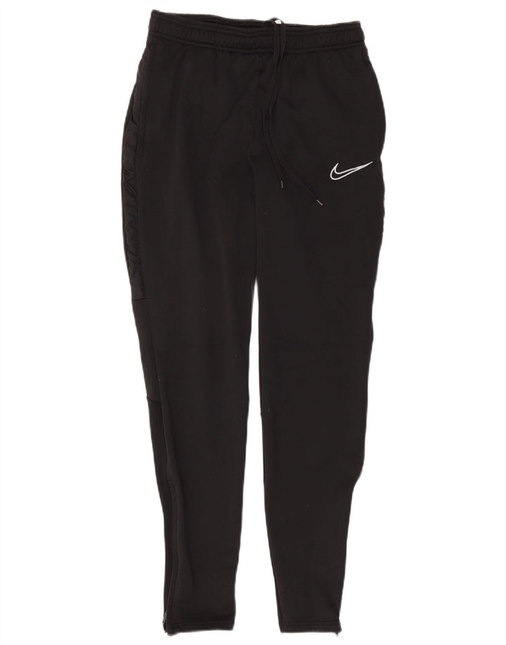 Nike Mujer Dri Fit Chándal Pantalones UK 10 Pequeño Poliéster Negro