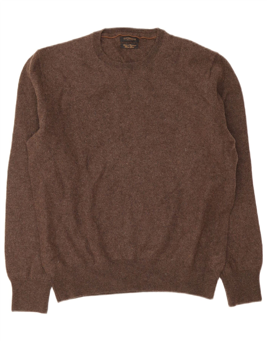 Gutteridge Jersey de cuello redondo para mujer UK 18 XL Lana marrón