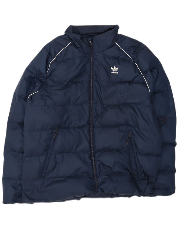 Adidas Chaqueta acolchada para hombre UK 42 XL Azul marino Poliéster
