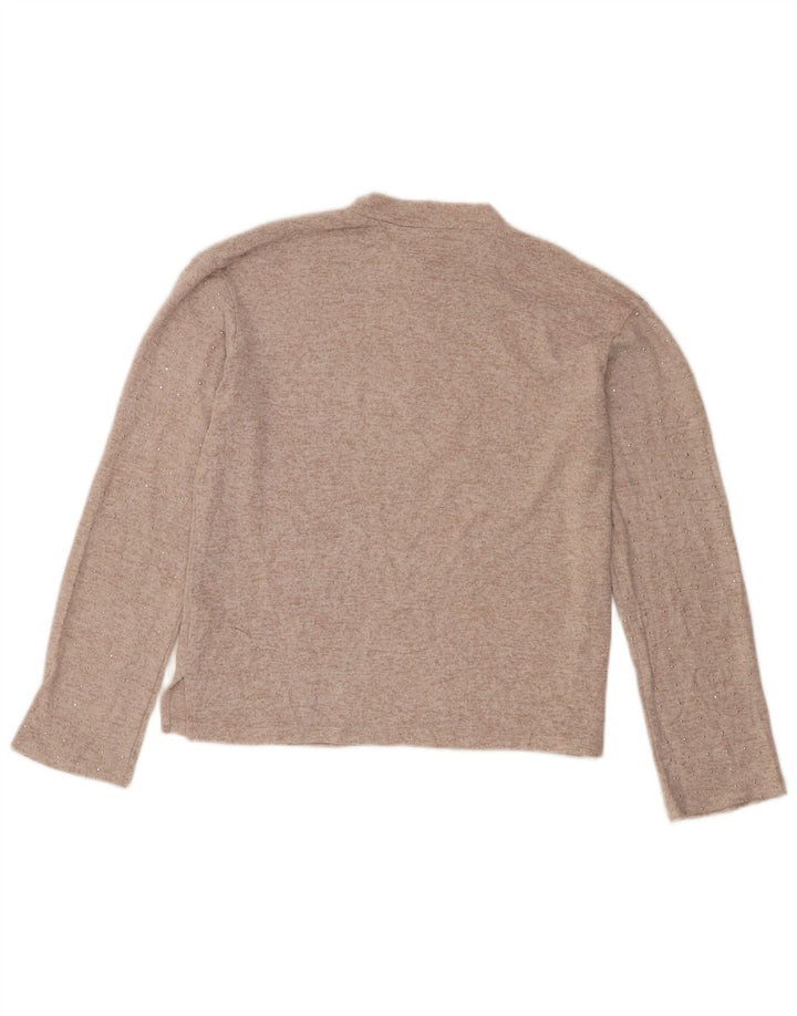 Zara Top Niña Manga Larga 13-14 Años Beige Poliéster
