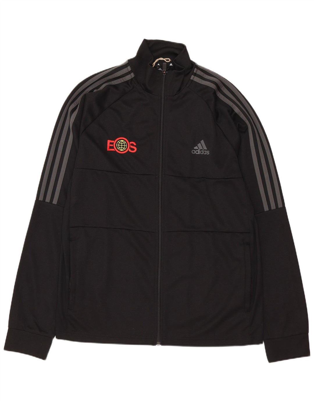 ADIDAS Hombre Aeroready Graphic Chándal Top Chaqueta Grande Poliéster Negro