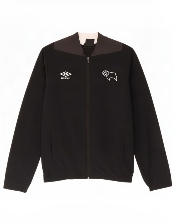Umbro Mens Tracksuit Top Jacket Small Black Colourblock Polyester