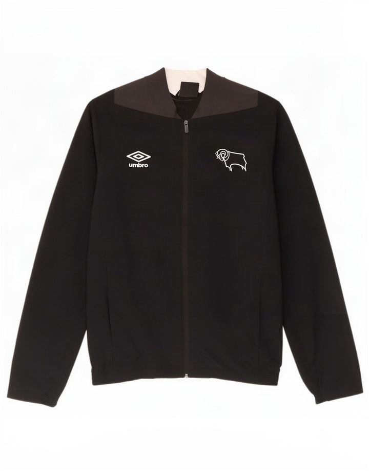 Umbro Hombre Chándal Top Chaqueta Small Negro Colorblock Poliéster