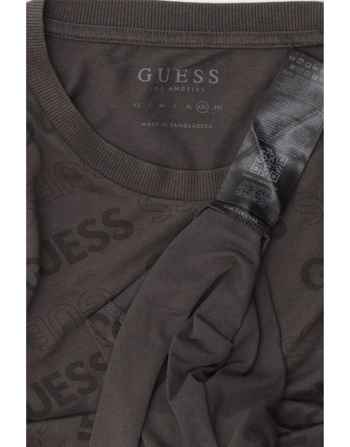 Guess Camiseta gráfica para hombre Top 2XL Algodón gris