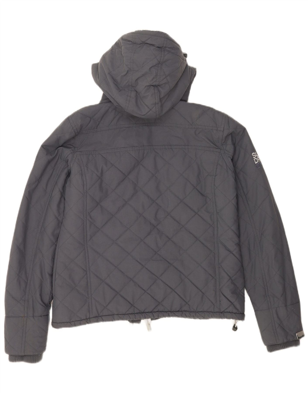 Superdry Chaqueta cortavientos con capucha Windcheater para mujer, talla 40, color gris