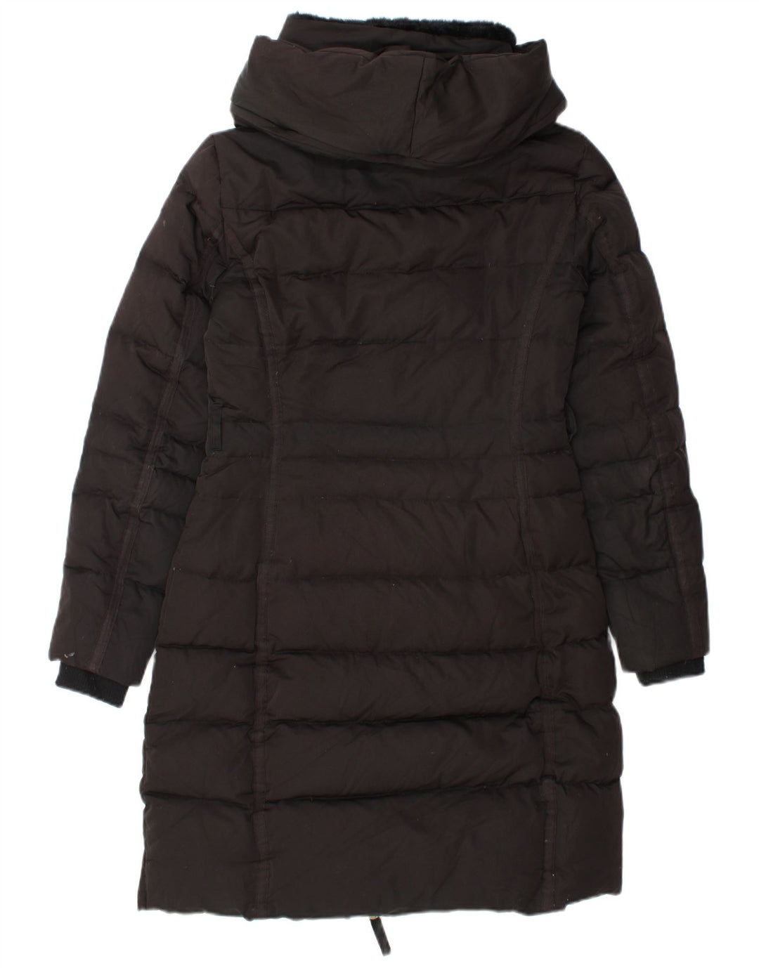 Zara Mujer Abrigo Acolchado UK 40 Pequeño Poliéster Negro