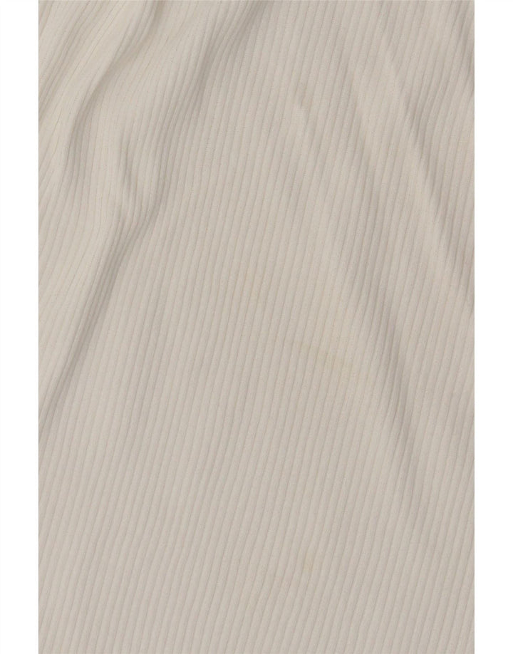 Zara Mujer Chaleco Top Pequeño Blanco