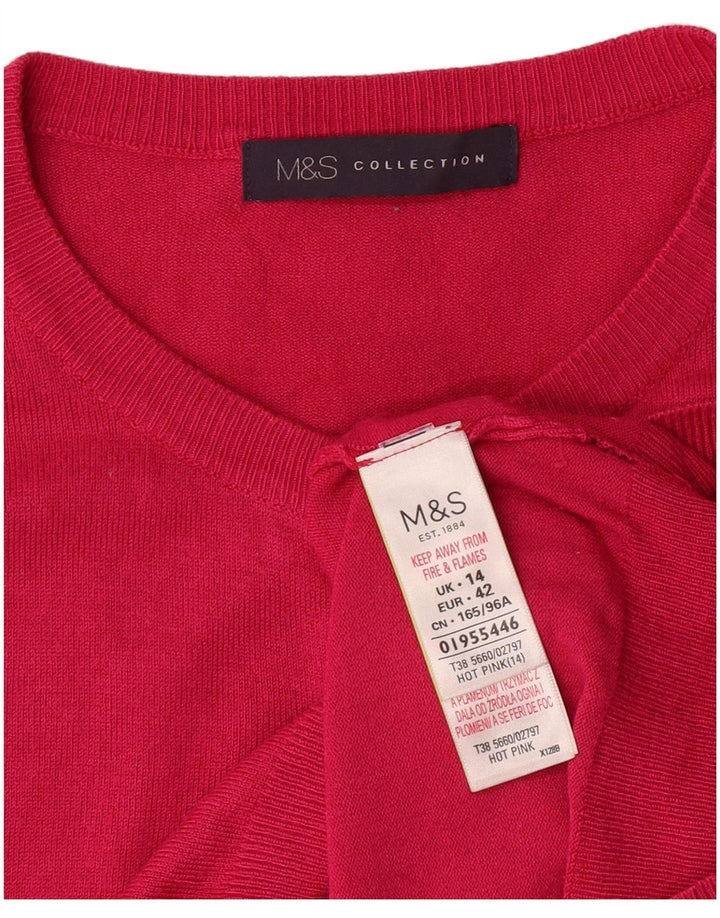 Marks & Spencer - Cárdigan para mujer (talla 40), color rosa medio, clásico de viscosa