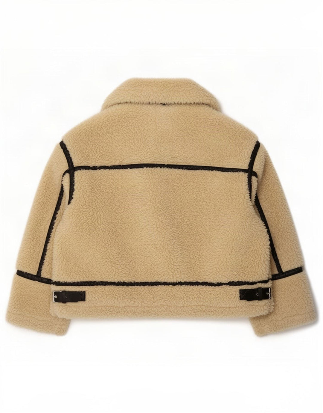 Zara Mujer Chaqueta Sherpa Extragrande Reino Unido 44 Grande Beige Colorblock