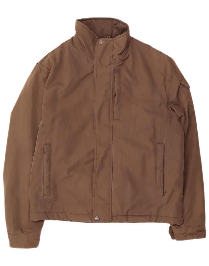 Geox Mens Respira Bomber Jacket UK 40 Large Marrón Poliéster