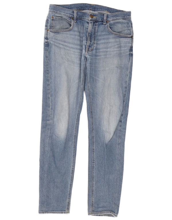 Lee Mens Daren Zip Fly Straight Jeans W33 L32 Algodón azul