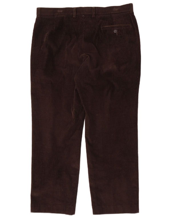 Marks & Spencer Pantalones de pana entallados para hombre W36 L29 Algodón marrón