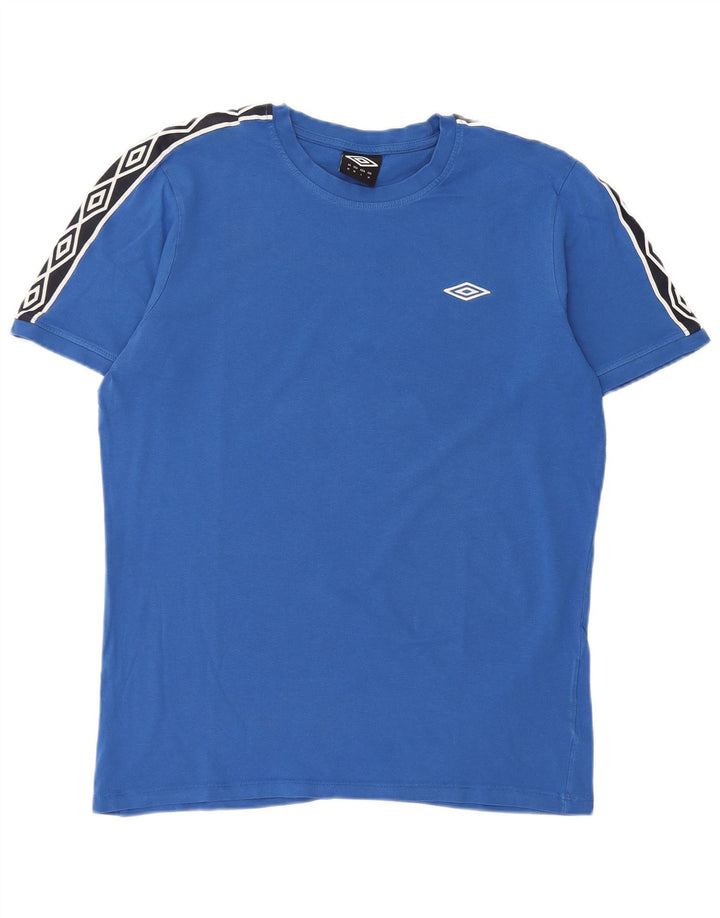 Umbro Hombre Camiseta Gráfica Top Azul Medio Colorblock