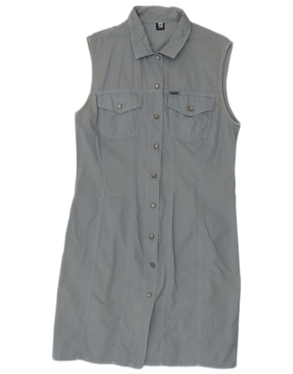 Vestido camisero sin mangas Colmar para mujer IT 46 Algodón azul grande