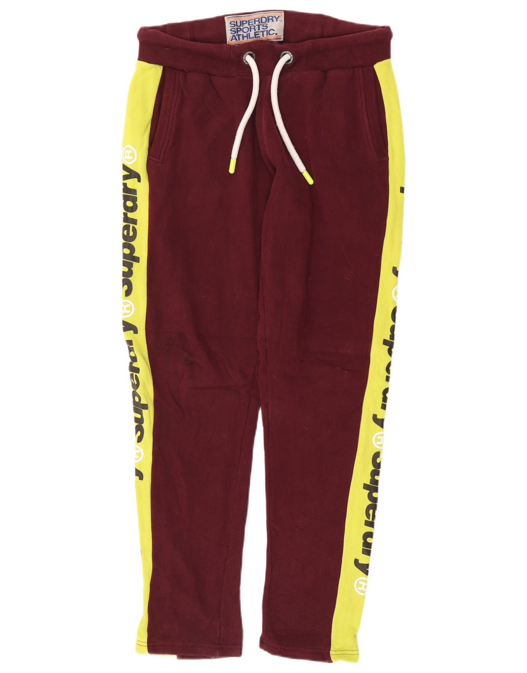 Superdry Hombre Pantalones De Chándal Gráficos Color Block En Burdeos Medio