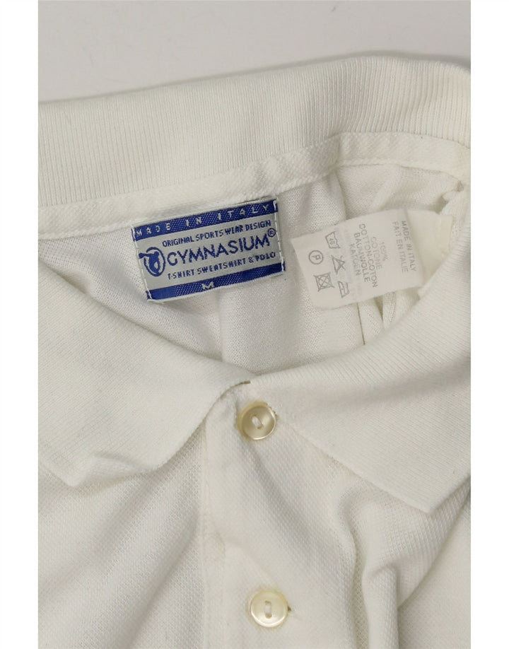 Polo Gymnasium Hombre Algodón Blanco Mediano