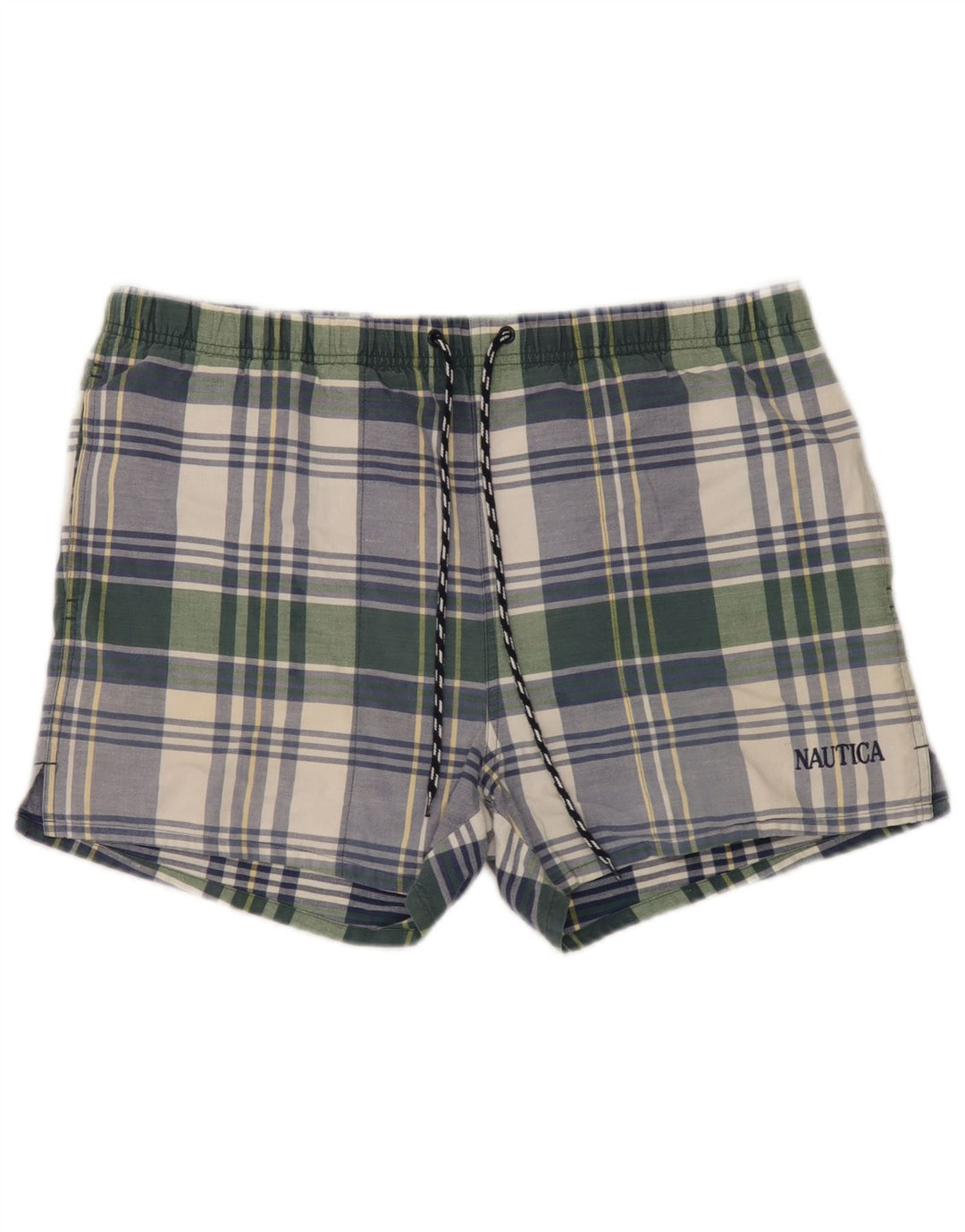 Nautica Bañador Hombre De Algodón A Cuadros Verde Medio