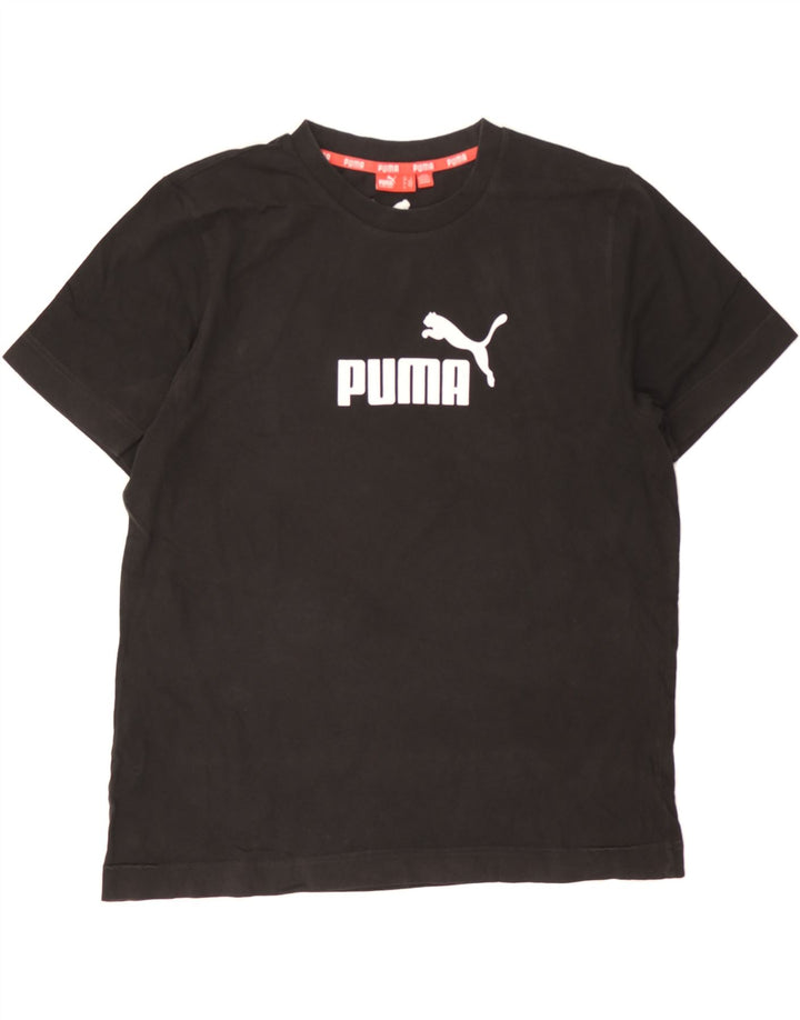 PUMA Mens Graphic T-Shirt Top Large Black Cotton Vintage Puma and Second-Hand Puma from Messina Hembry 