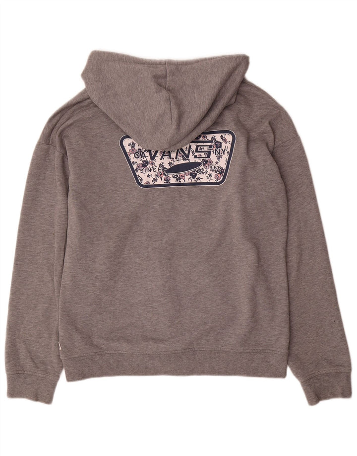 Vans Hombre Sudadera Con Capucha Y Cremallera Gráfica Gris Medio