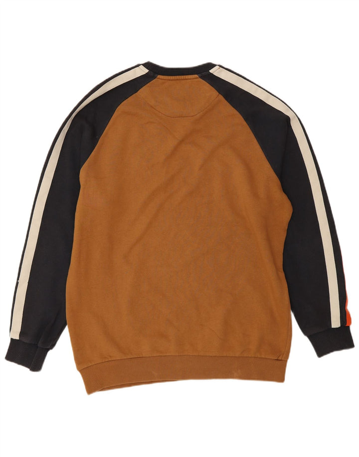 Lyle & Scott Hombre Sudadera tipo jersey de algodón color block en marrón medio