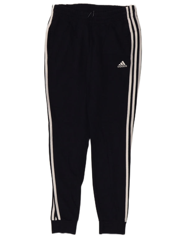 Adidas Mujer Chándal Pantalones Joggers UK 8/10 Pequeño Azul Marino Algodón