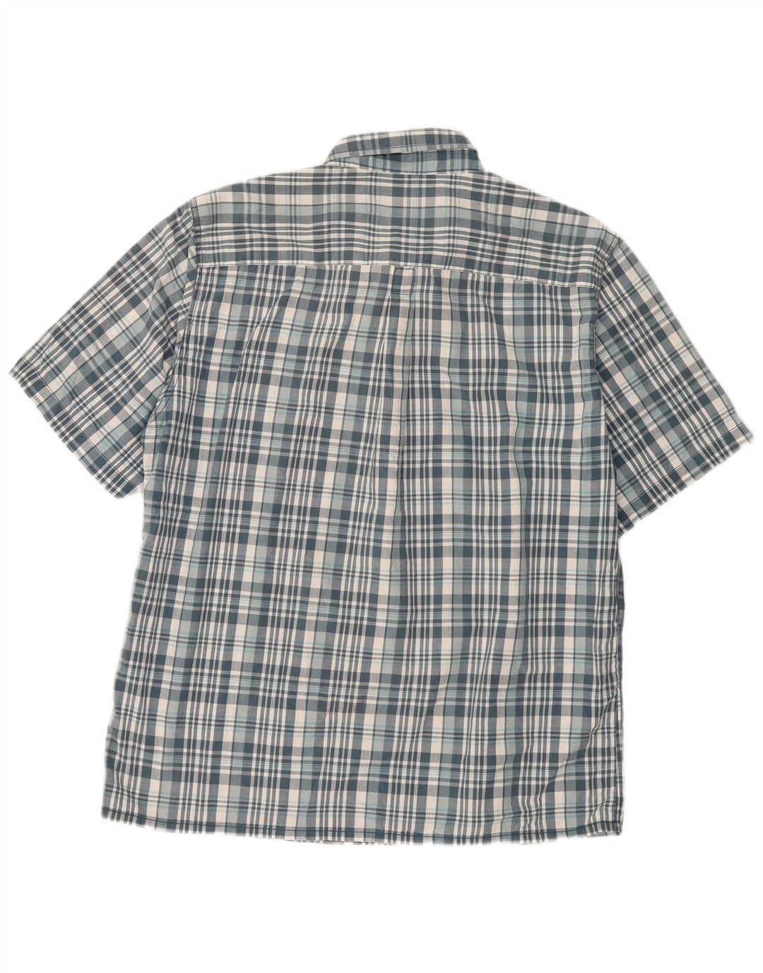 Camisa Calvin Klein Jeans Hombre Manga Corta XL Algodón A Cuadros Azul