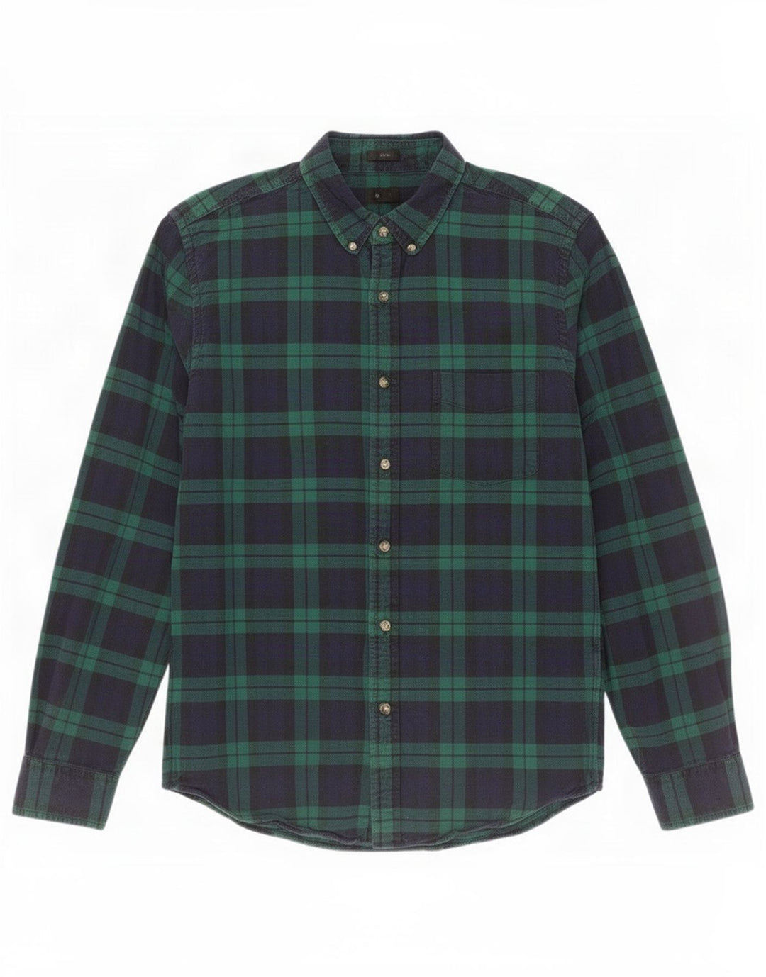 Camisa de franela ajustada Oxford para hombre J. Crew Cuadros verdes medianos