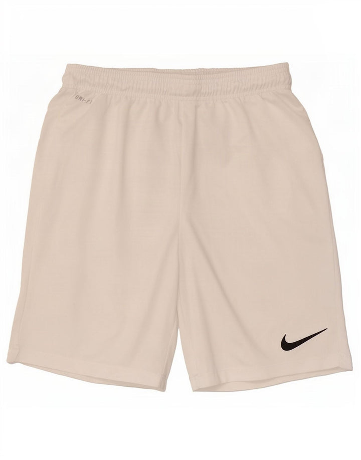 Pantalones cortos deportivos Nike Dri Fit para hombre poliéster blanco mediano
