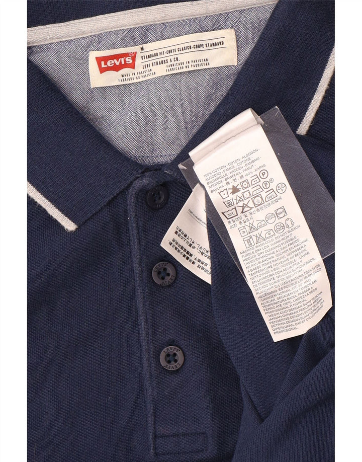 LEVI'S Polo Coupe estándar de ajuste estándar para hombre, algodón azul marino mediano