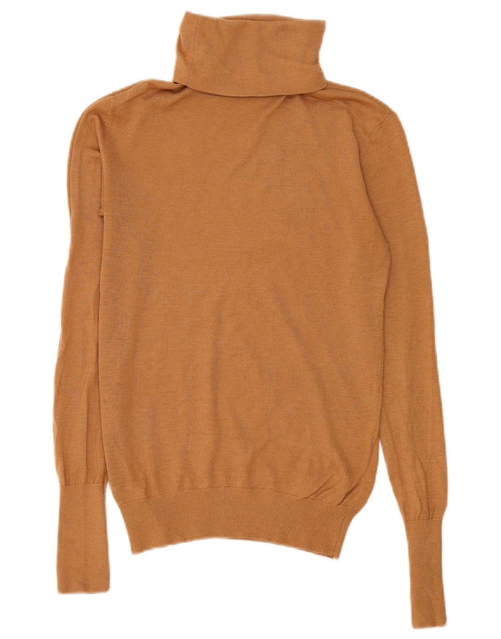 Zara - Jersey con cuello vuelto para mujer, talla 42, color marrón medio, modal