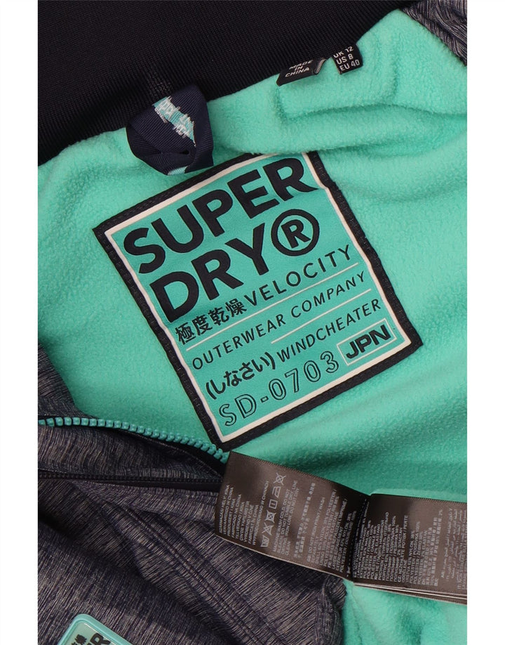 Superdry Chaqueta cortavientos Windcheater para mujer, talla 40, talla M, azul marino