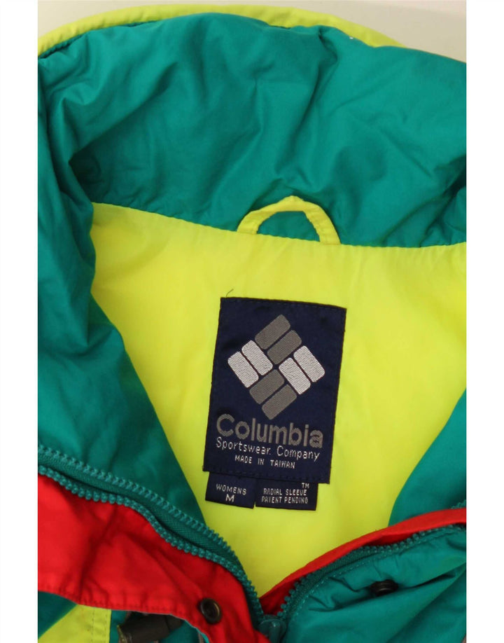 Columbia Chaqueta de esquí extragrande para mujer UK 44 Verde medio Colorblock