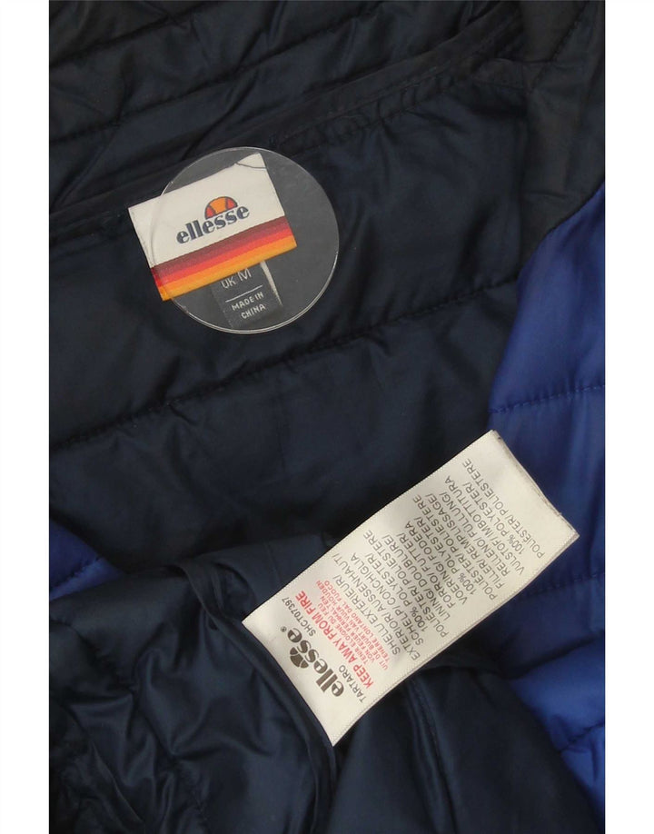 Ellesse Chaqueta acolchada para hombre ES 38 Poliéster color block azul medio