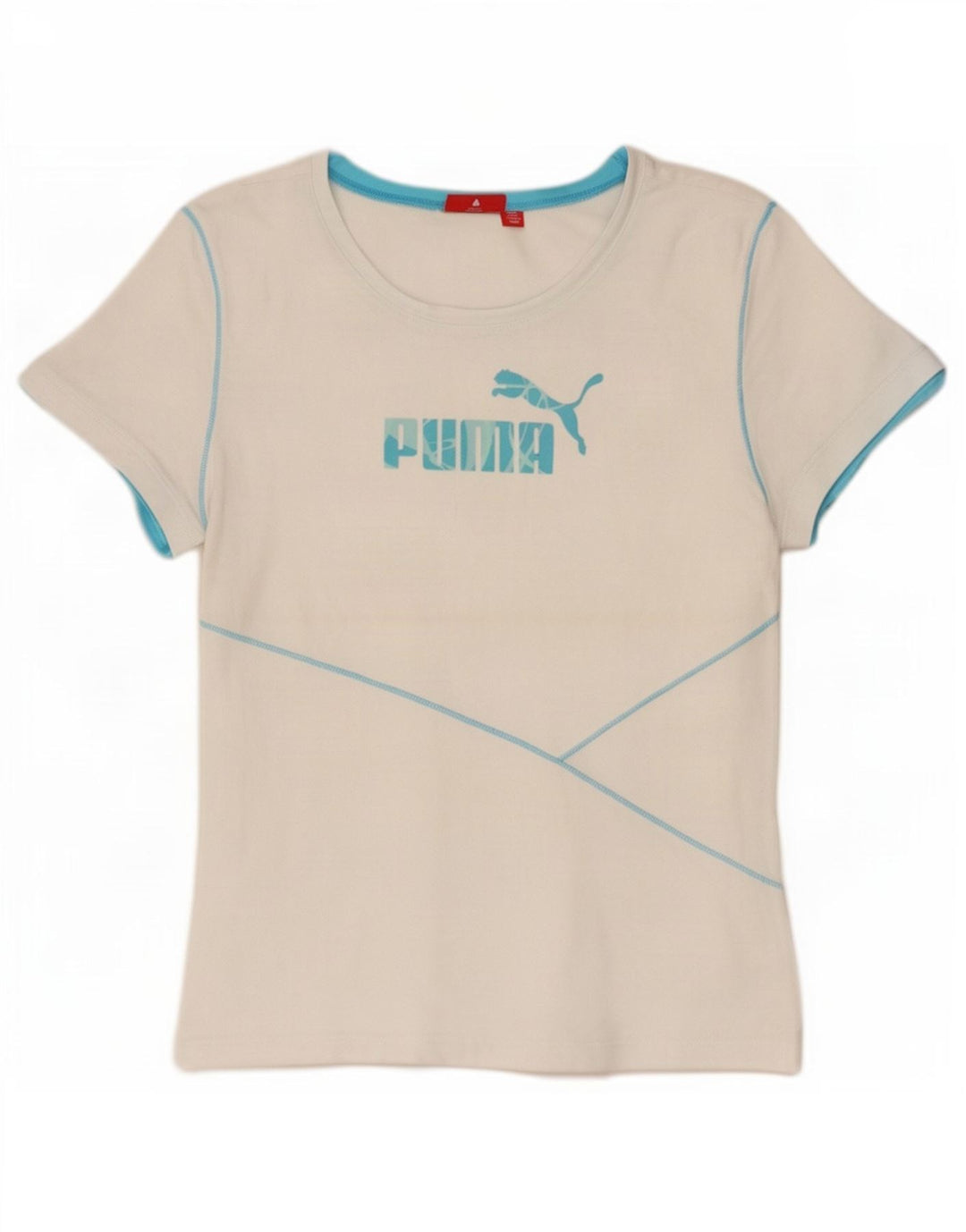 Puma - Camiseta gráfica para mujer, talla 40, color blanco