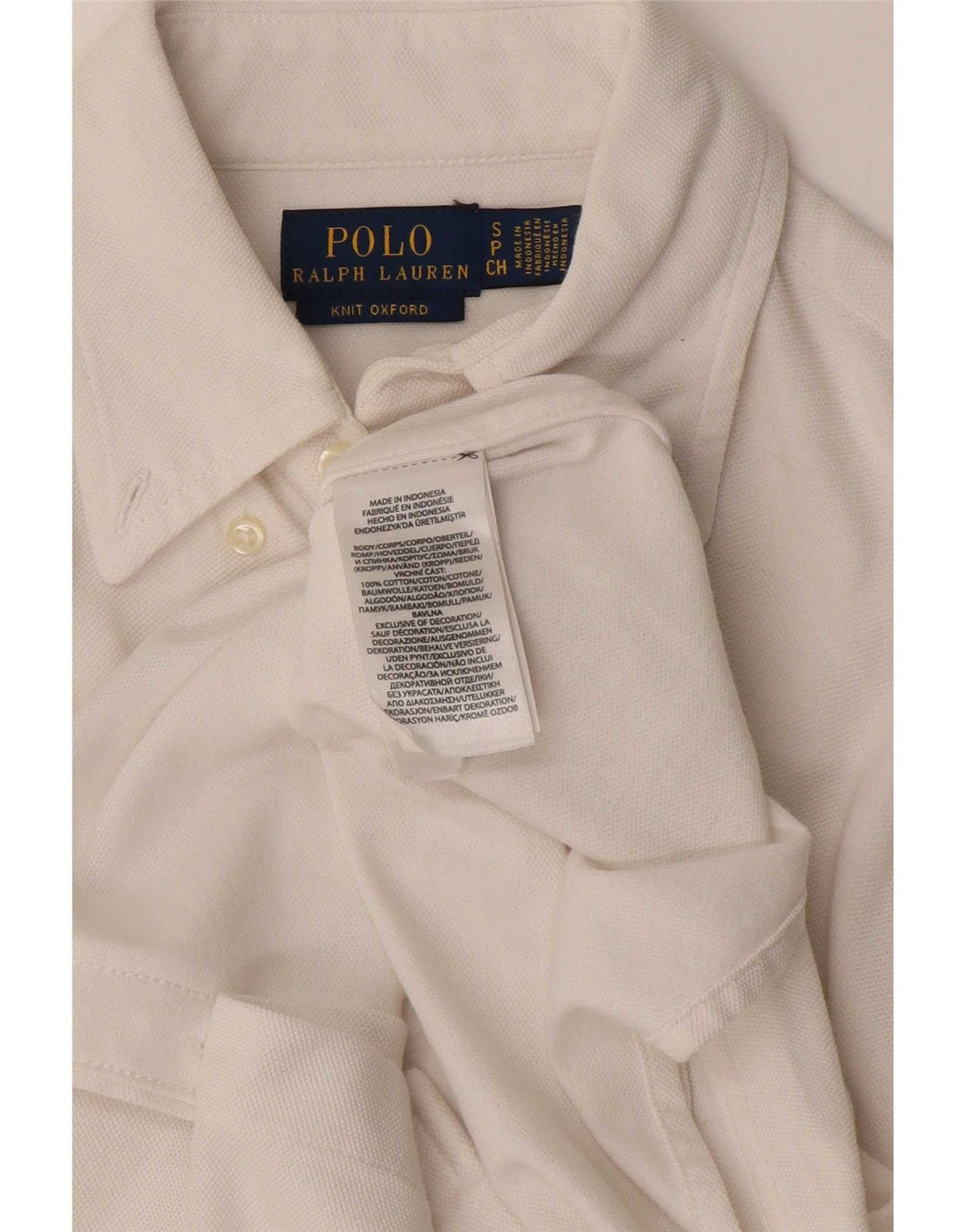 Camisa Polo Ralph Lauren Hombre Pequeña Algodón Blanco