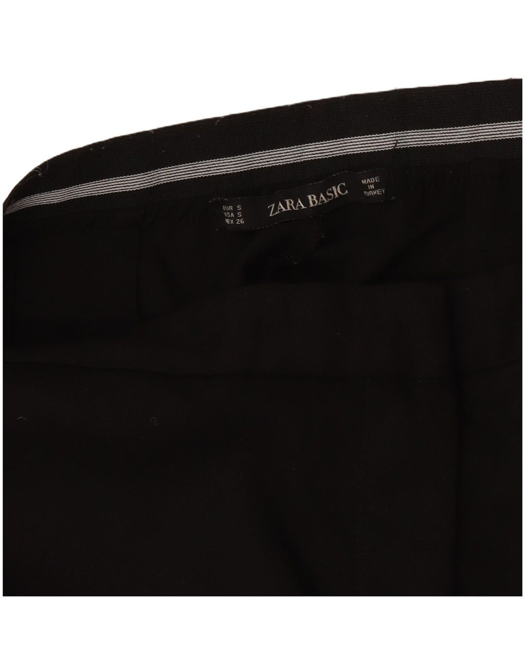 Zara Mujer Pantalones Chinos Slim Small W26 L26 Negro