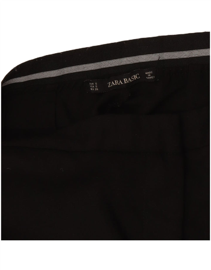 Zara Mujer Pantalones Chinos Slim Small W26 L26 Negro